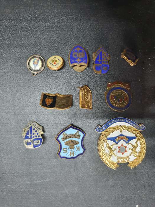 Various Church Badges and Pins