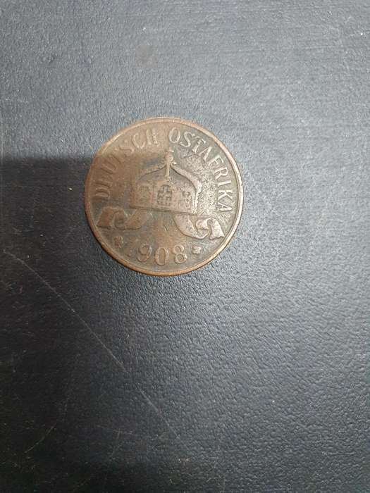 German East Africa 1908 5 Heller Coin