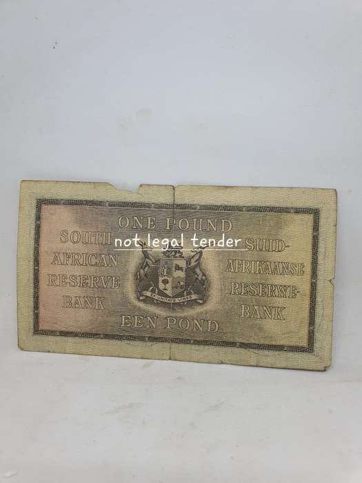 1941 Postmus 1st issue Eng/Afr One Pound Banknote (A114)