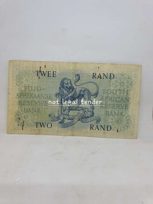 1962 G Rissik 1st issue Afr/Eng Twee Rand Banknote (B177)