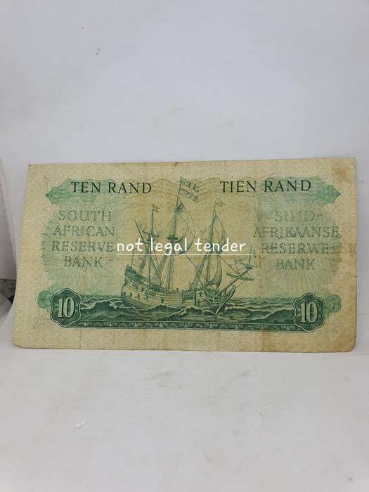 1961 MH de Kock 4th issue Eng/Afr Ten Rand Banknote (C3)