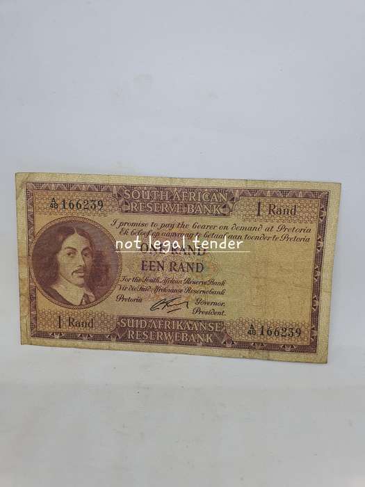 1962 G Rissik 2nd Issue Eng/Afr One Rand Banknote. (A48)