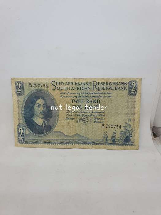 1962 G Rissik 2nd Issue Afr/Eng Two Rand Banknote. (B111)