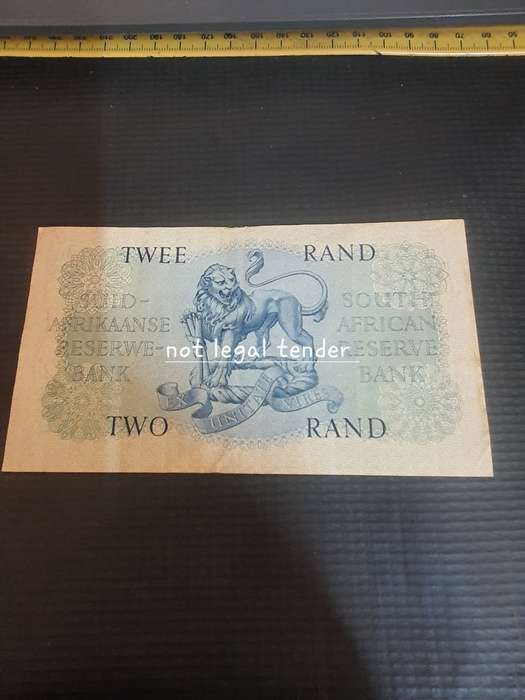 1961 MH De Kock 4th issue Afr/Eng Two Rand Banknote. (B14)