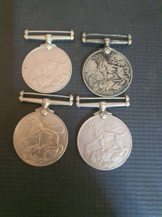 4 WW2  1939 to 1945 Medals . All Named. Buy now per medal