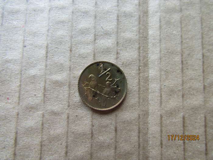 1970 Proof South African Half Cent. Mintage 10 000