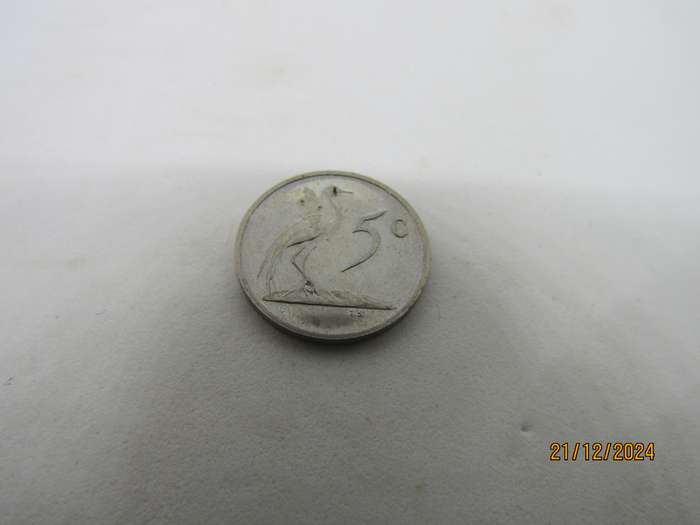 Low Mintage 1989 South African 5c Mintage: 58 0261