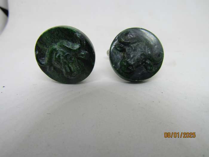 Jade Buffalo Cufflinks