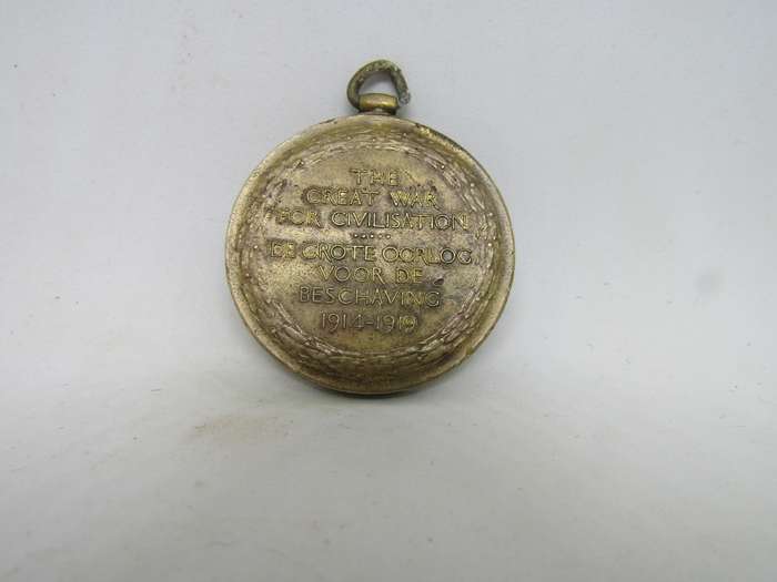 SADF WW 1 Full size Medal name to Spr FE Jones. South African Railway Overseas Dominion Section
