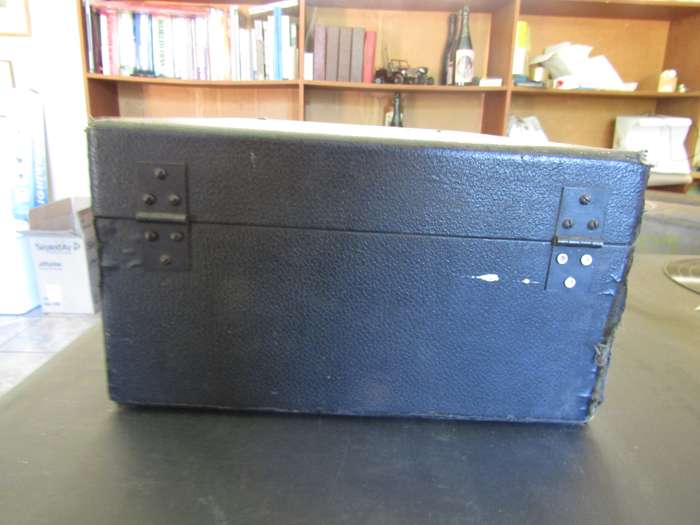 His Masters Voice Box Type Gramophone Player. Works.