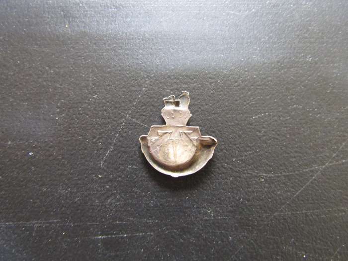 WW2 Rand Light Infantry Sterling Silver Badge. Pin Missing