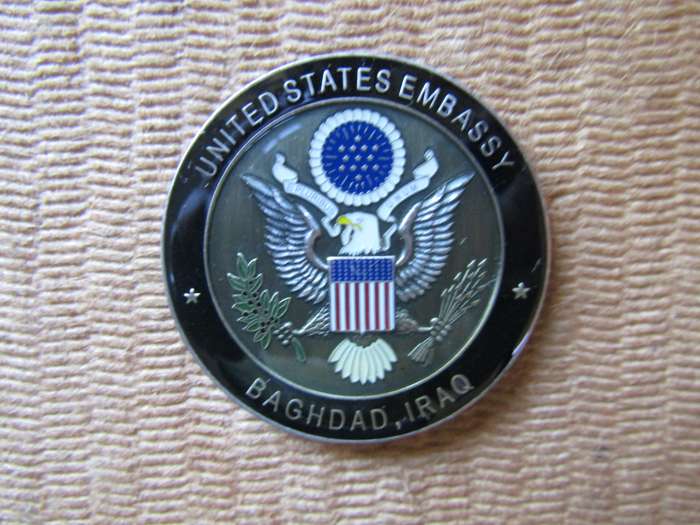 USA Embassy Baghdad Iraq   Challenge Coin. (C)