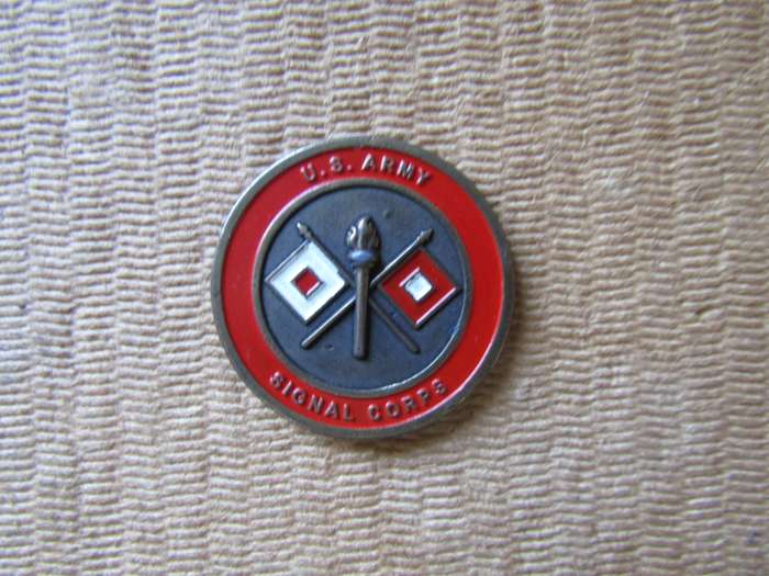 US Army Signals Corps Challenge Coin. (P)