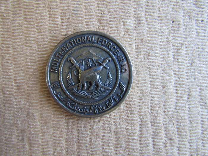 US Army Multi National Iraq force Challenge Coin (Y)