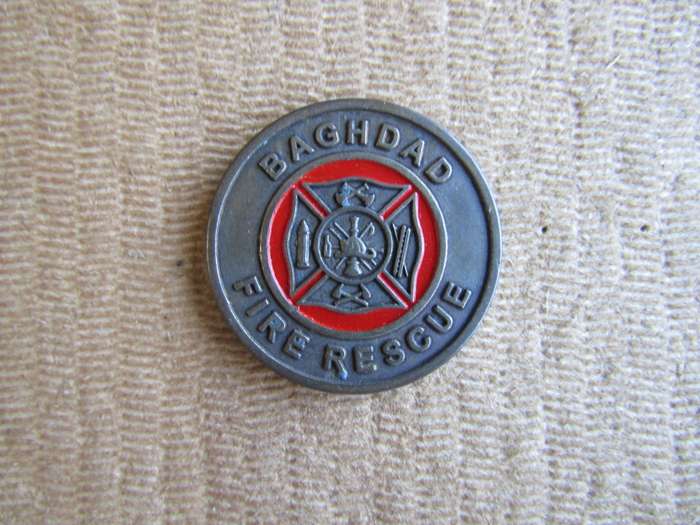US Baghdad Fire Rescue Challenge Coin (A5)