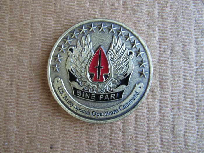 US Army Special Operation Command Challenge Coin (A21)