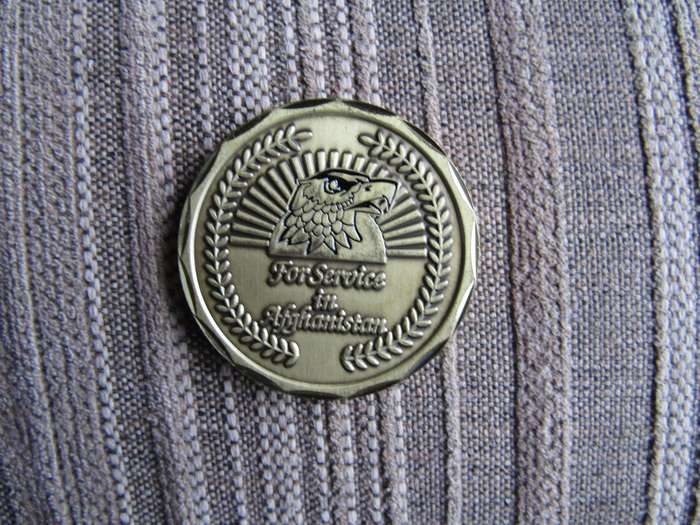For Service in Afghanistan Challenge Coin (B6)