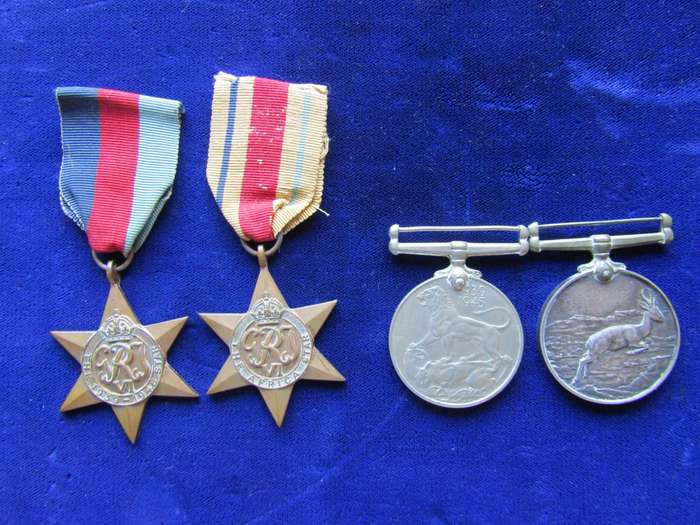 4 WW2 Medals to GBA Ziervogel