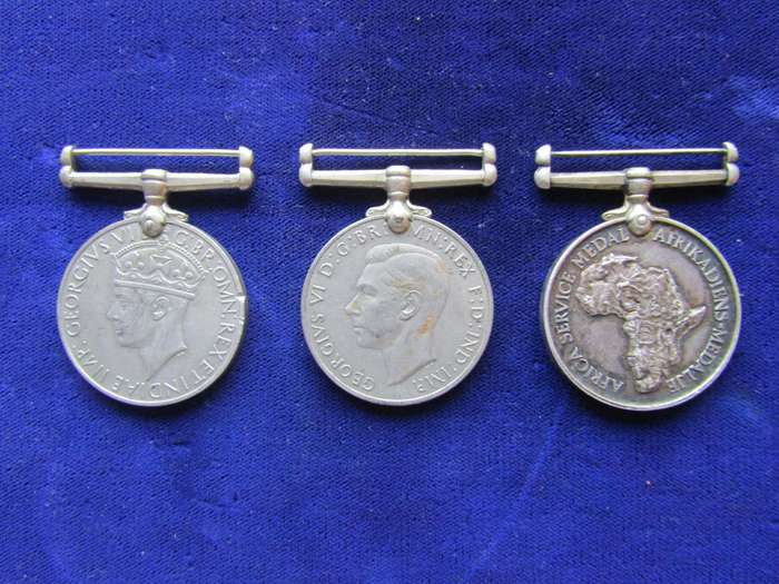 3 WW2 Medals to JA Bezuidenhout