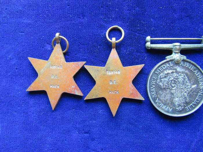 3 WW2 Medals to DE Mack