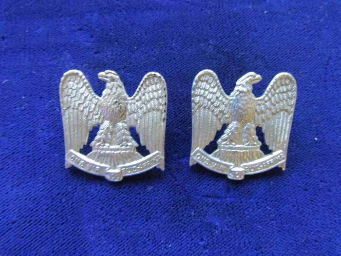 Pair of Regiment Louw Wepener Collar Badges. Pins intact.