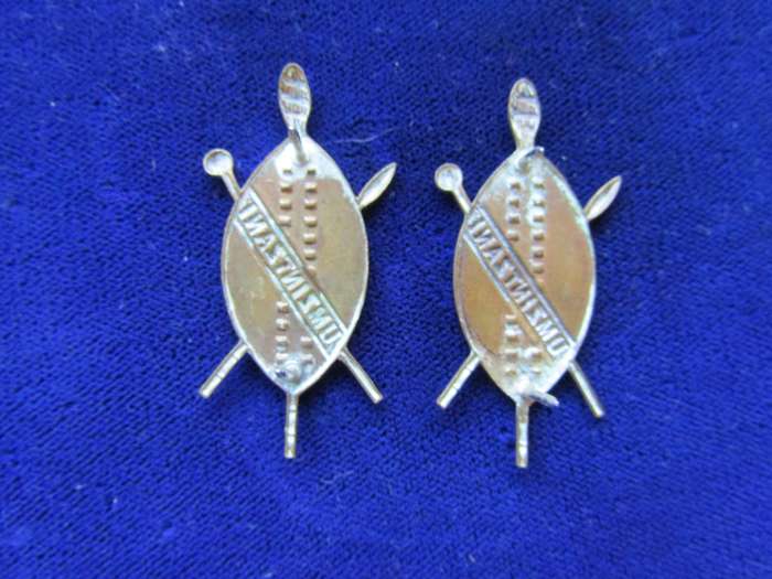 Pair of Umzintzani Prince Alfred Volunteers Collar Badges. Pins intact.