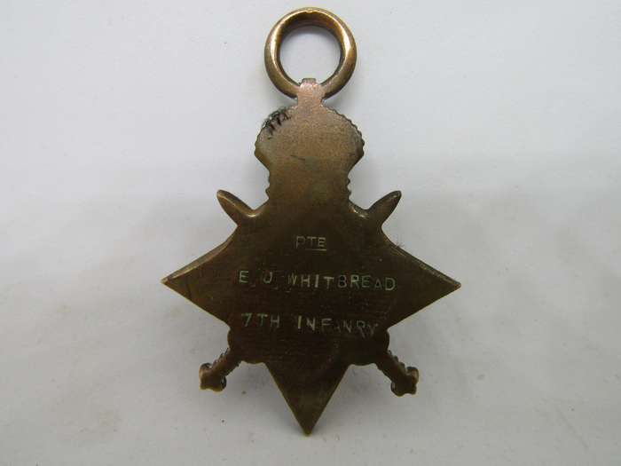 WW1 Medal to EJ Whitbread. Delville Wood and Military Medal recipient