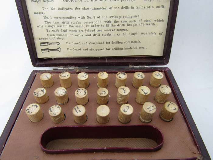Marque Depossee Drills for Watchmaking 21 Numbers