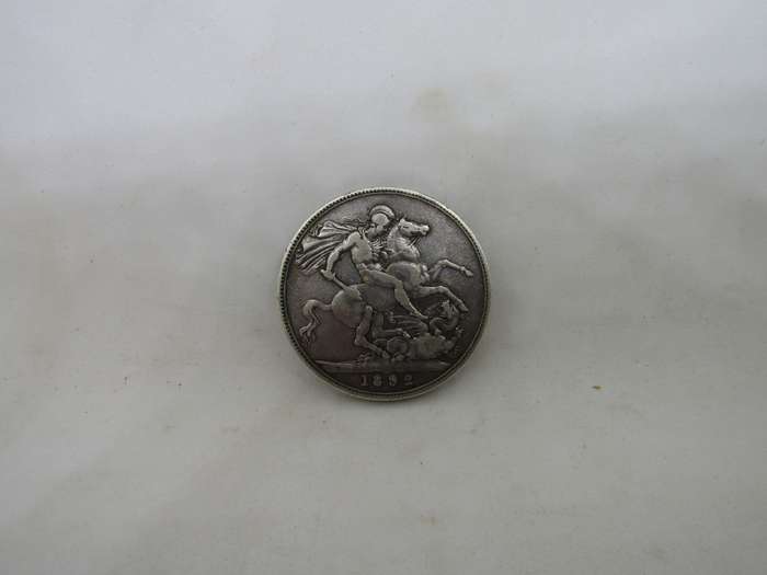1892 United Kingdom Crown Sterling Coin