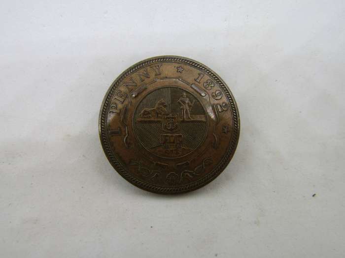 1892 ZAR Key Date Penny. Ef+ condition