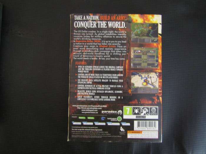 Supreme Ruler 2020 By Paradox PC CD Game
