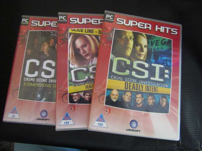 CSI Crime Scene Investigation Triple Game Lot.