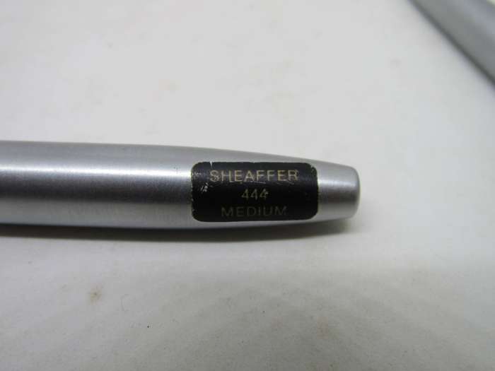 1970 Sheaffer 444 Medium Fountain Pen Brushed Silver