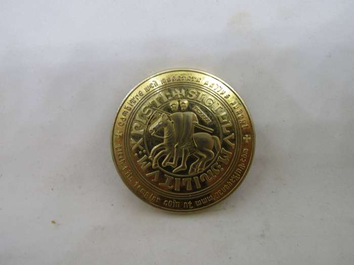 Knight of the  Templar Challenge Coin