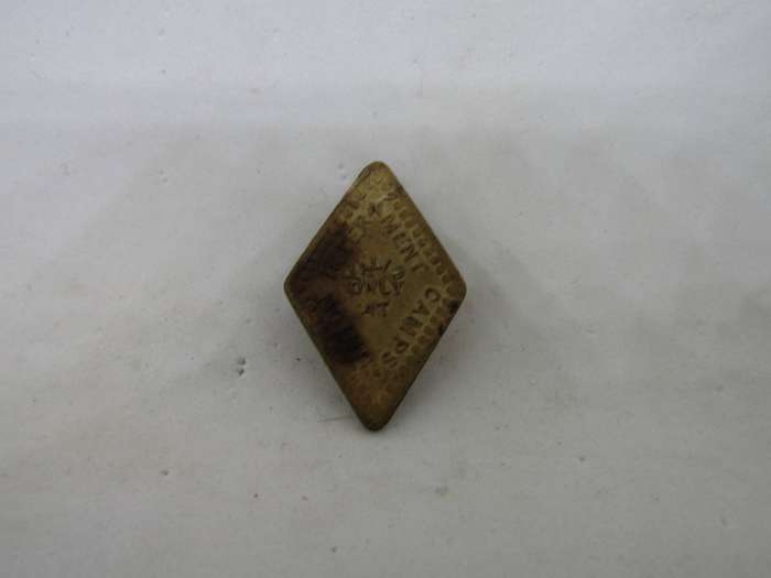 Rare Interment Camp Tickey Token. Most destroyed.