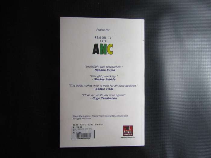 Reasons to Vote for the ANC Book. Funny its blank
