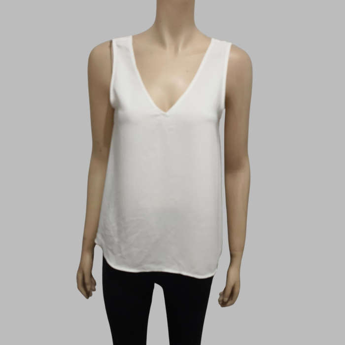White sleeveless top size 10.