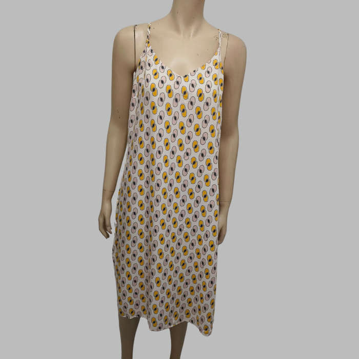 White, yellow and pink dress size 14/16.