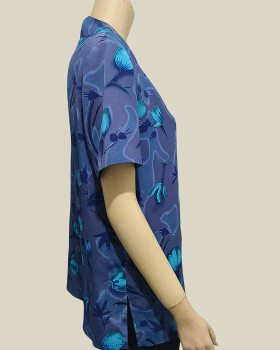 Purple and Blue floral Shirt size 10