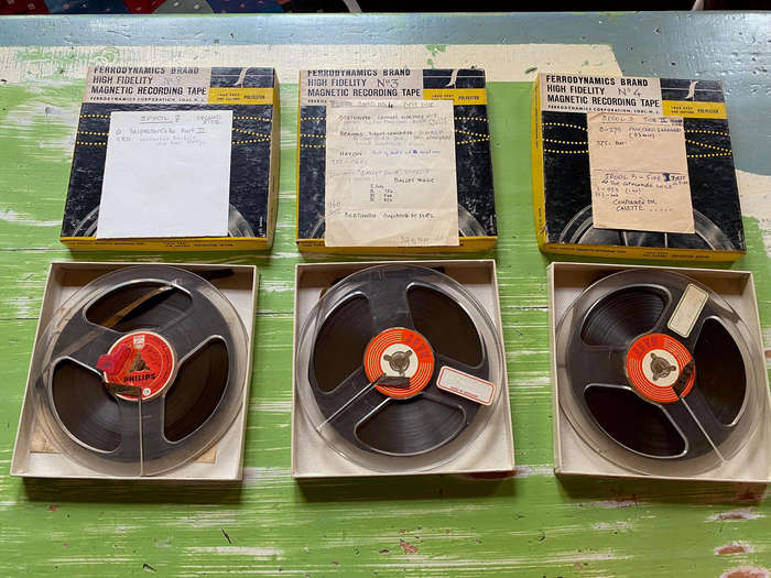Vintage BASF Magnetic Recording Tape Collection + Ferrodynamics + Telefunken (10x collection)