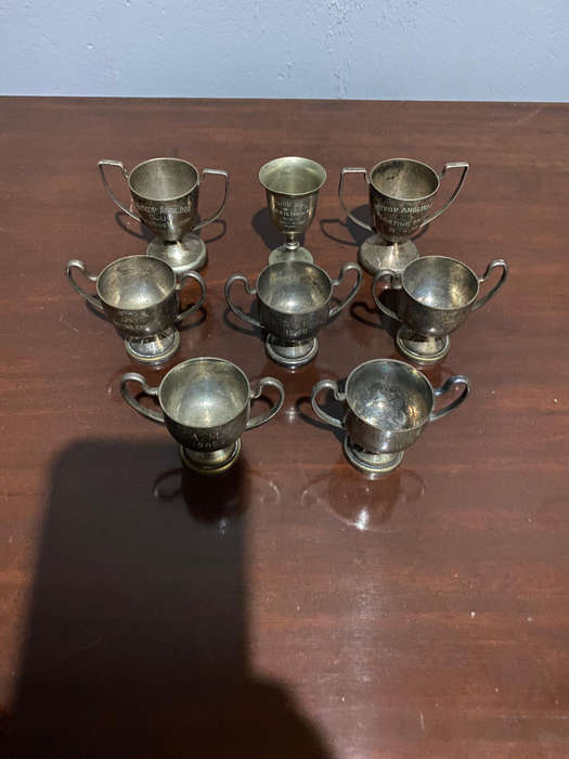 Vintage English Silver Plated Engraved Trophy Cup Collection