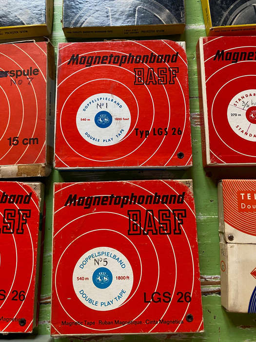 Vintage BASF Magnetic Recording Tape Collection + Ferrodynamics + Telefunken (10x collection)
