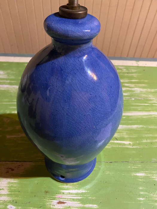 Blue Crackle Glaze Lamp Base