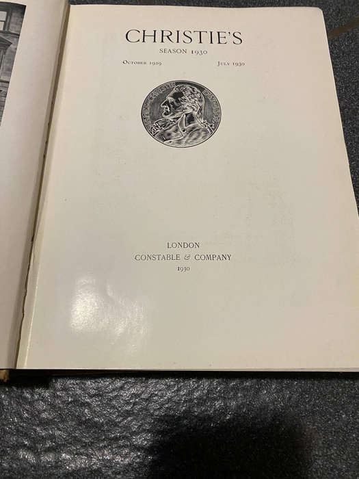 CHRISTIE'S SEASON 1930 (October 1929 July 1930)