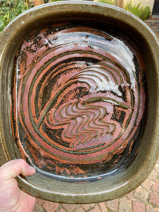 Large Studio pottery stoneware Casserole Dish