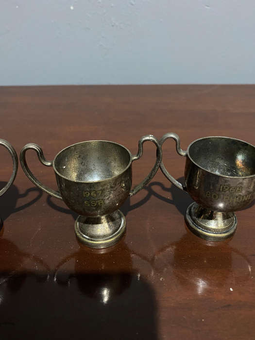 Vintage English Silver Plated Engraved Trophy Cup Collection