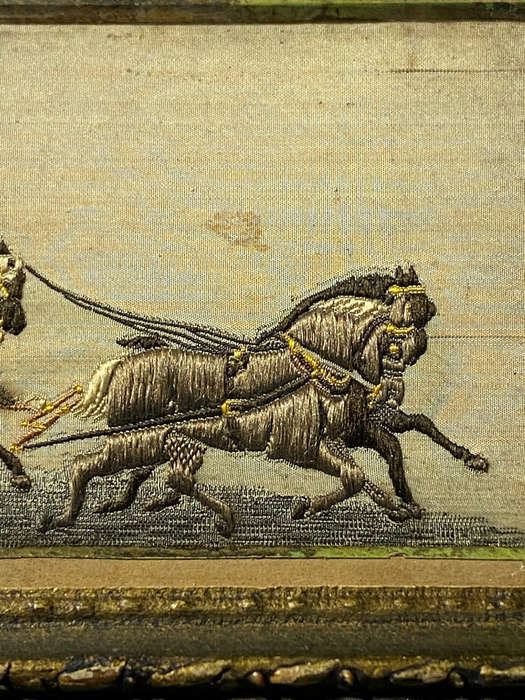 Original Set Stevengraph Antique Woven Silk picture