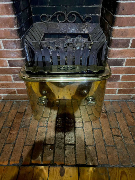 SUPERB VICTORIAN BRASS FIRE TRIVET