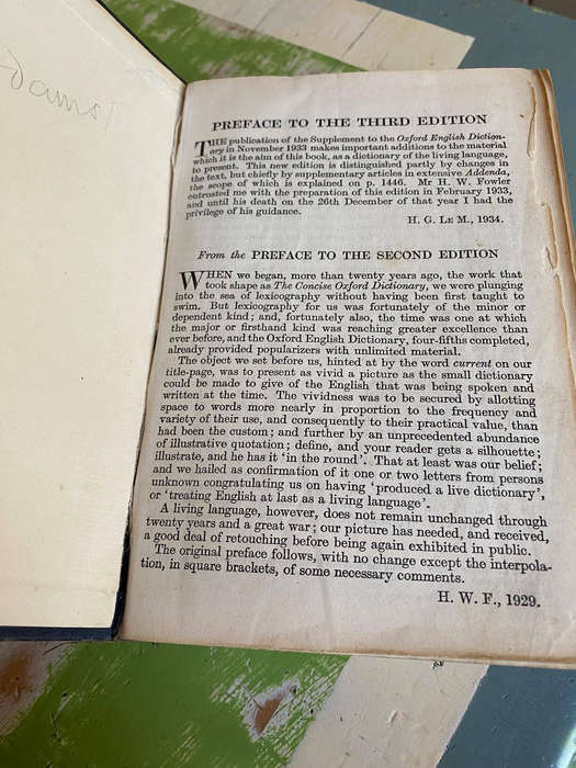 Rare - The Concise Oxford Dictionary of Current English 1934