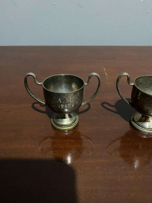 Vintage English Silver Plated Engraved Trophy Cup Collection